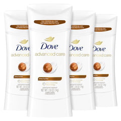 Dove Advanced Care Shea Butter Stick being applied for smooth underarm protection