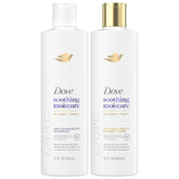 Dove anti-dandruff shampoo bottle showing zinc formula for flake control