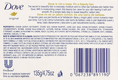 Dove beauty bar individually wrapped for convenient travel and storage.