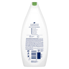 Close-up of Dove Care By Nature Awakening Shower Gel with green tea