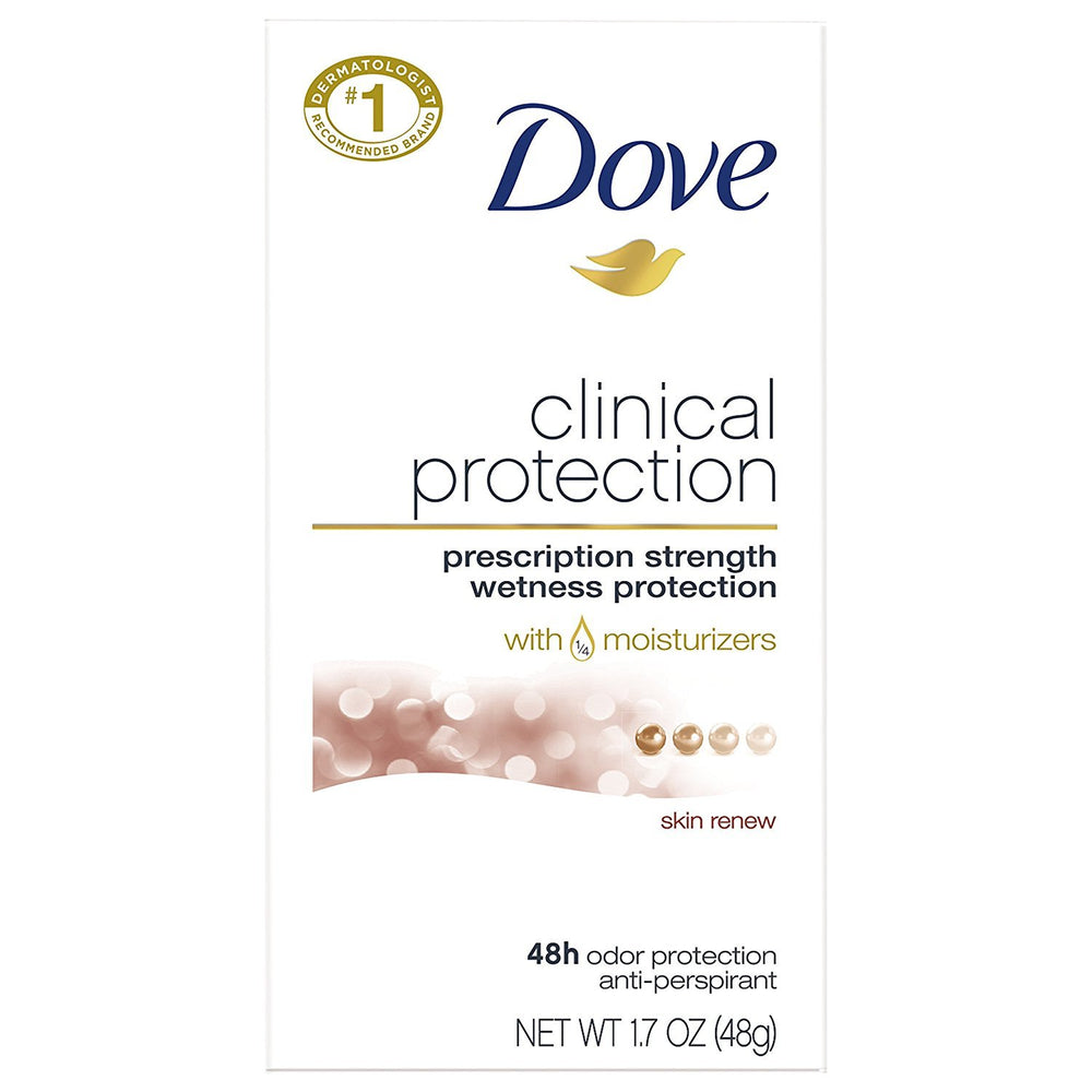 Dove ClearTone Skin Renew deodorant bottle with 1.7 oz size for gentle underarm care