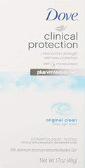 Dove Original Clean stick being applied for daily odor and wetness defense.
