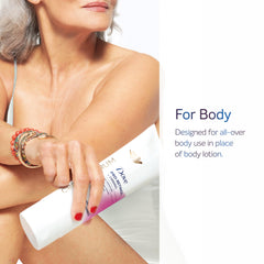 Dove Cream Serum Pro-Retinol applying on skin delivers lightweight hydration.