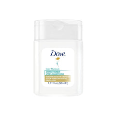 Dove Daily Moisture 30ml bottle for hotel rooms, silky hair