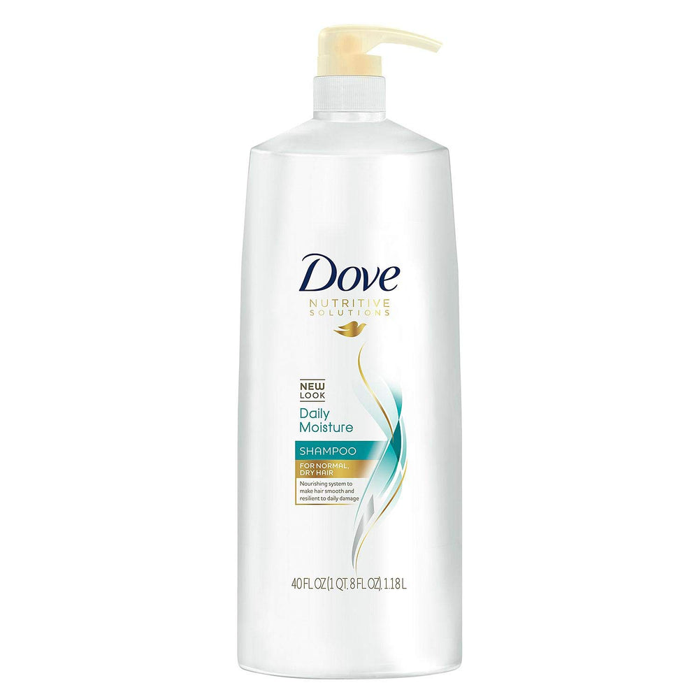 Dove Damage Therapy Daily Moisture shampoo pump bottle for daily hydration and damaged hair care