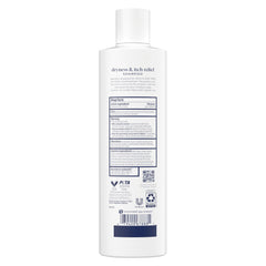 Dove Damage Therapy Derma Shampoo pour captures smooth lather and cooling relief.