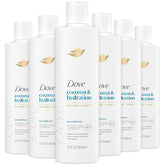 Dove Damage Therapy Shampoo bottle emphasizing coconut hydration for daily care.