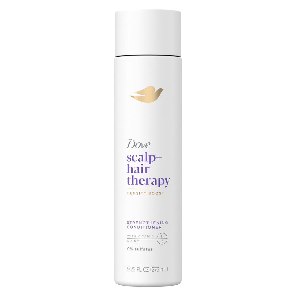 Dove Density Boost conditioner bottle ready to elevate hair strength and fullness.