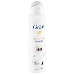 Dove Dry Spray Invisible demonstrates no white marks on fabric or clothes.