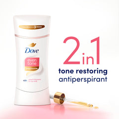 Dove Even Tone ingredients niacinamide and ceramides support soft underarms.