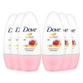 Dove Go Fresh roll-on bottle with pomegranate and lemon-verbena scent for everyday freshness.