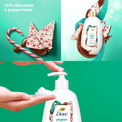 Close-up of festive Dove Holiday Treats packaging for gifting.