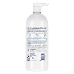 Close-up of hyaluronic serum in Dove conditioner highlighting advanced hydration.