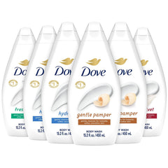 Dove Hydrate bottle pour highlights moisturizing body wash for daily skin hydration.