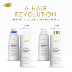 Dove Intensive Repair Serum bottle smooths hair and protects against heat