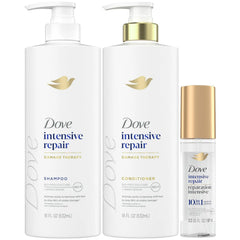 Dove Intensive Repair Shampoo bottle for damaged hair and cleansing action