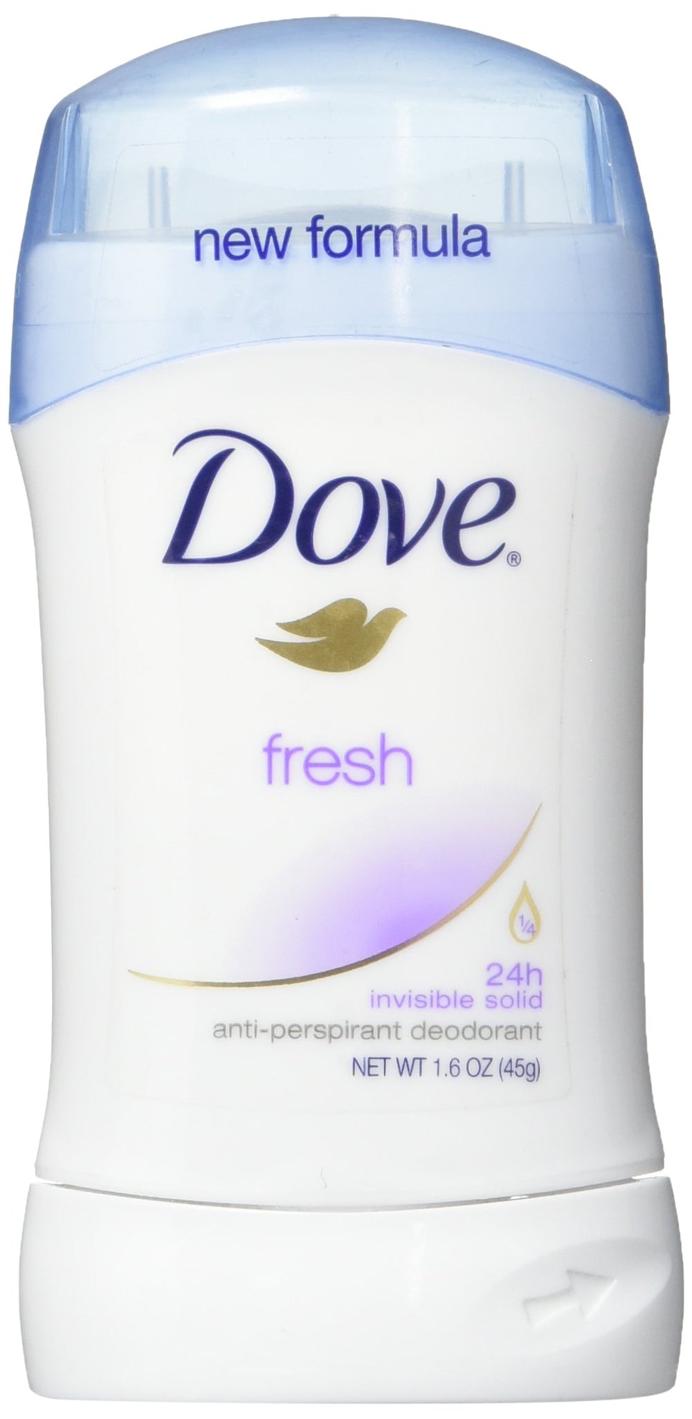 Dove Invisible Solid Fresh packaging close-up highlighting a smooth, long-lasting freshness.
