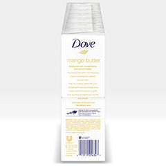 Dove Mango Butter Beauty Bar close-up shows creamy lather and mango almond scent.