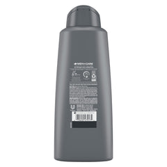 DOVE MEN + CARE 2-in-1 bottle in shower demonstrating all-over cleansing routine