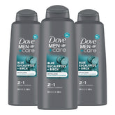 DOVE MEN + CARE 2-in-1 bottle front with Birch and Eucalyptus for daily freshness