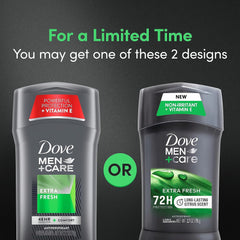 Dove 48hr non-irritant label suggests gentle skin-friendly protection.