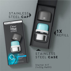 Dove Men+Care aluminum-free deodorant stick for long-lasting freshness.