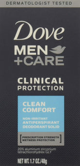 Dove Men+Care 96H protection image highlighting long-lasting dryness.
