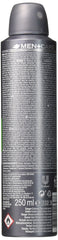 Dove Men + Care Dry Spray Extra Fresh application shot demonstrates quick, mess-free use.