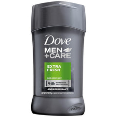 Dove Men+Care Extra Fresh 3-pack front view for daily protection.