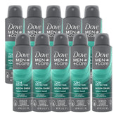 Dove Men+Care Moon Oasis dry spray bottle exterior with recyclable packaging.