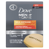 Dove Men+Care Skin Defense Bar closeup showing smooth texture for nourished skin.