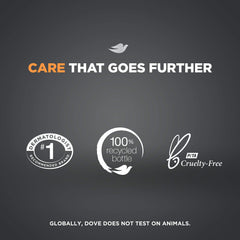 Dove Men+Care Skin Defense foam application highlights easy rinse and smooth skin.