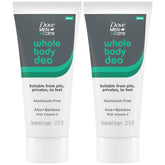 Dove Men+Care Whole Body Deo packaging in a 2-pack for all-day odor control.