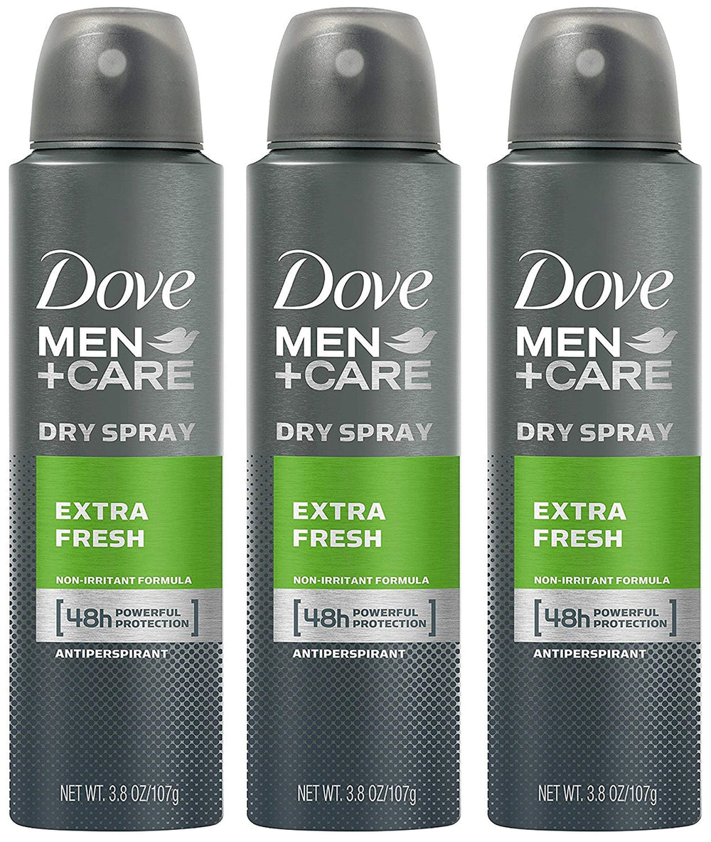 Dove Men Antiperspirant Extra Fresh three-pack, front view for all-day freshness