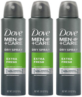 Dove Men Antiperspirant Extra Fresh three-pack, front view for all-day freshness