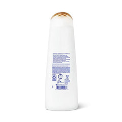 Dove Nutritive Solutions Anti-Frizz Shampoo closeup showing smoothing action