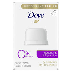 Dove refillable deodorant starter kit with stainless steel case for long-term use.
