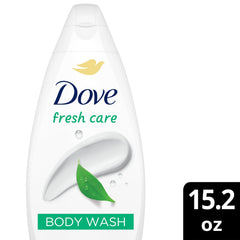 Dove Refreshing cucumber-green-tea essence highlights skin-soothing aroma.