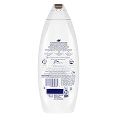 Dove Restoring Body Wash creamy texture helps soften dry skin with coconut and cocoa butter.