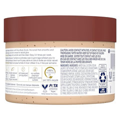 Dove Scrub texture closeup highlights gentle exfoliating beads for renewed skin