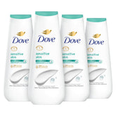 Dove Sensitive Skin bottle pour shows gentle cleansing for delicate skin