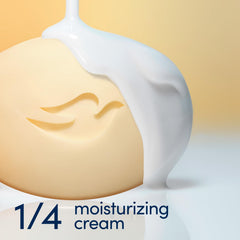 Dove three-in-one usage image emphasizes all-in-one soap for daily routines.