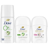 Dove Travel Deodorant Variety 3-Pack packaging shown for on-the-go use