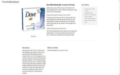 Dove White Cream Bar moisturizing formula for a softer skin feel.