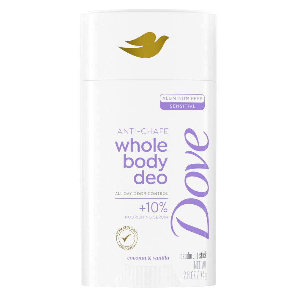 Dove Whole Body Deo coconut-vanilla stick with 72-hour odor protection