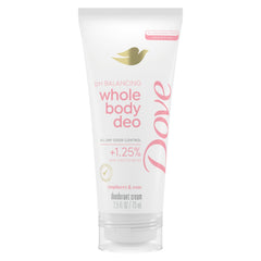 Dove whole body deodorant raspberry rose cream on skin for long-lasting freshness