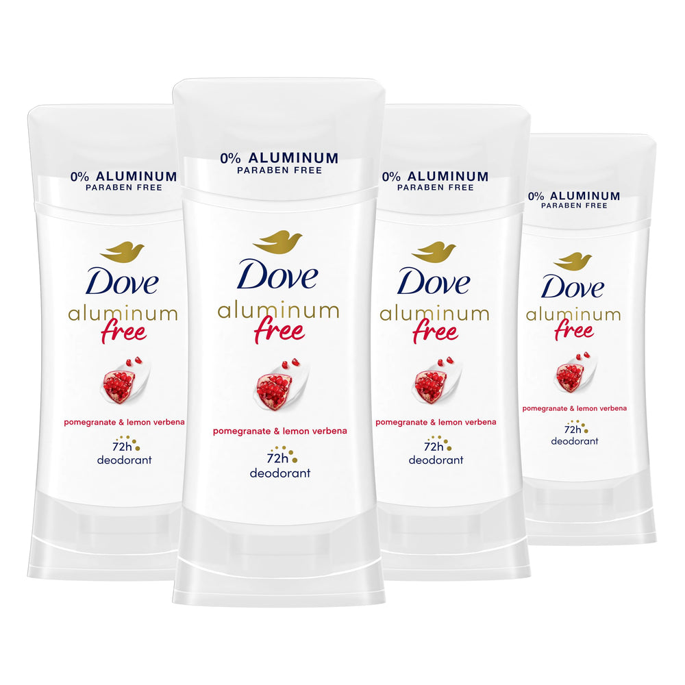 Dove zero-percent aluminum deodorant stick packaging for on-the-go freshness
