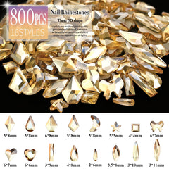 Dowarm 16 styles of special-shaped diamonds for dramatic nail designs