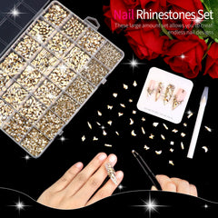 Dowarm wax picker and tweezers included for precise placement on nails