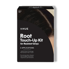 dpHUE Root Touch-Up Kit box image highlights vegan formula for resistant grays.